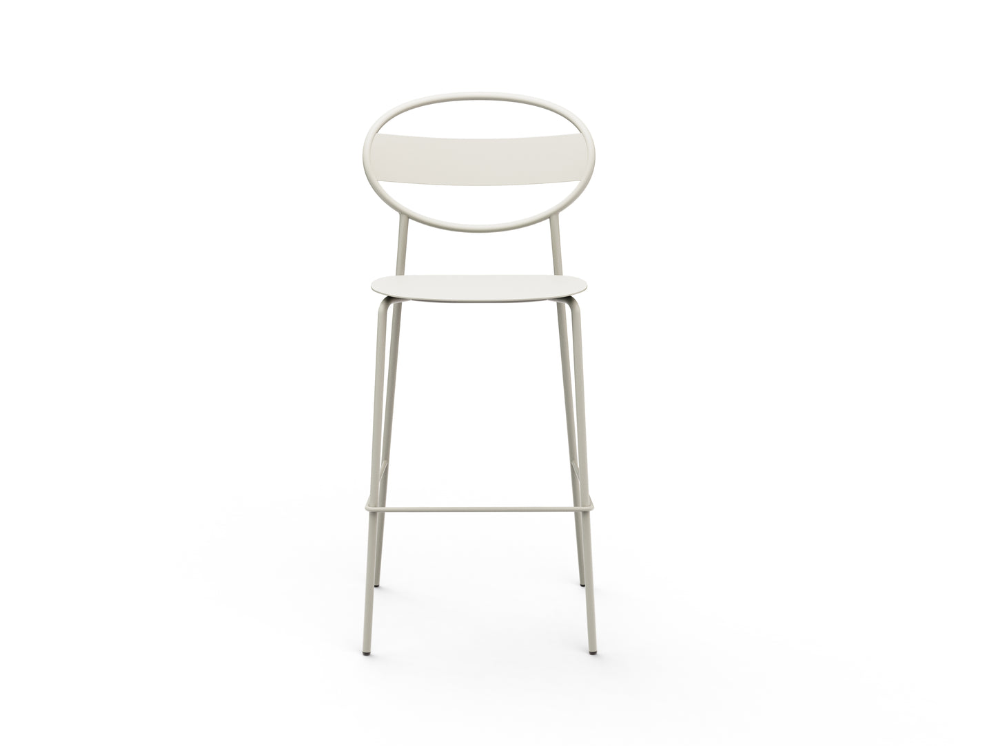 Sole Counter Stool All Metal White
