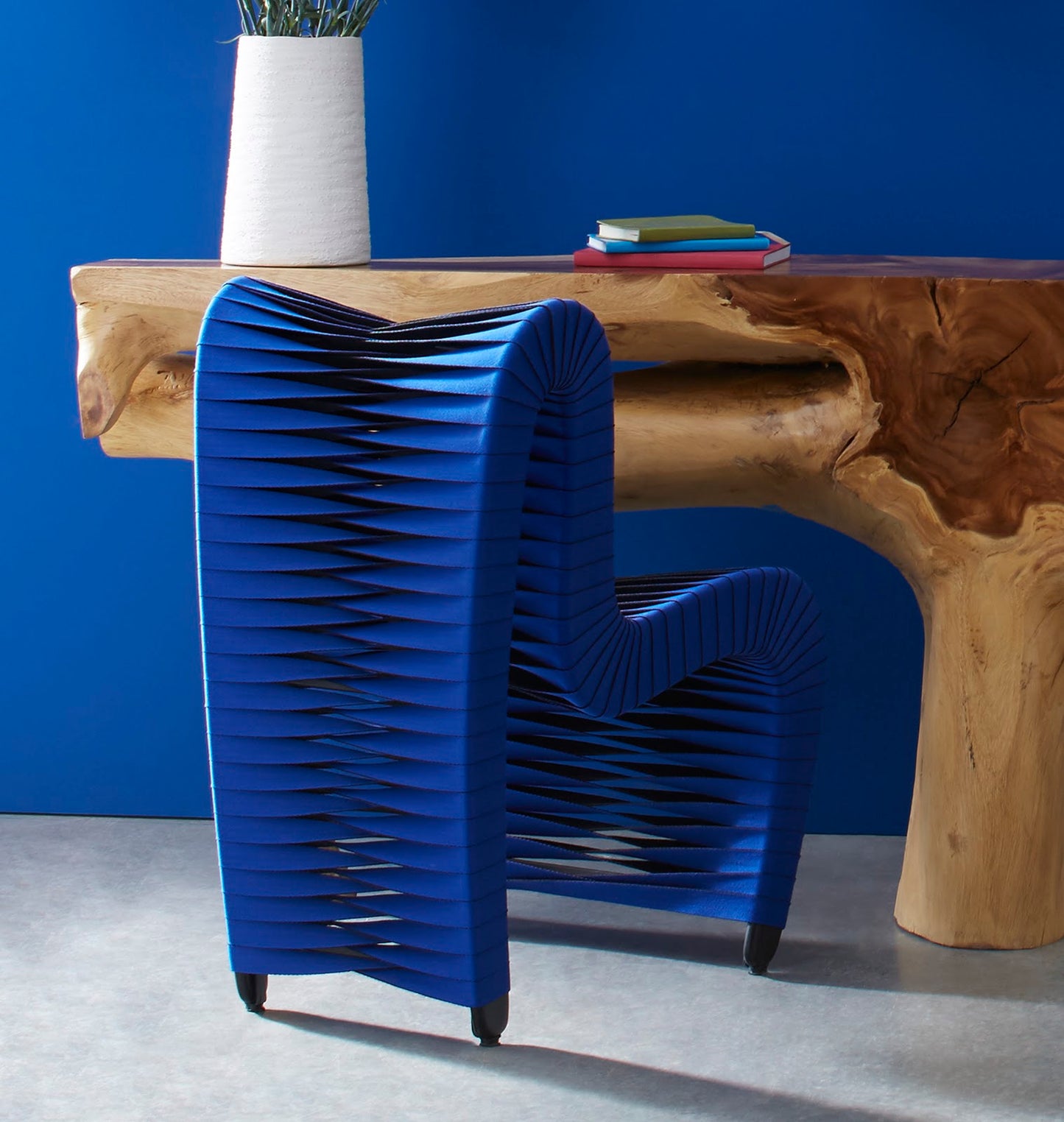 Seat Belt Dining Chair, Blue/Black