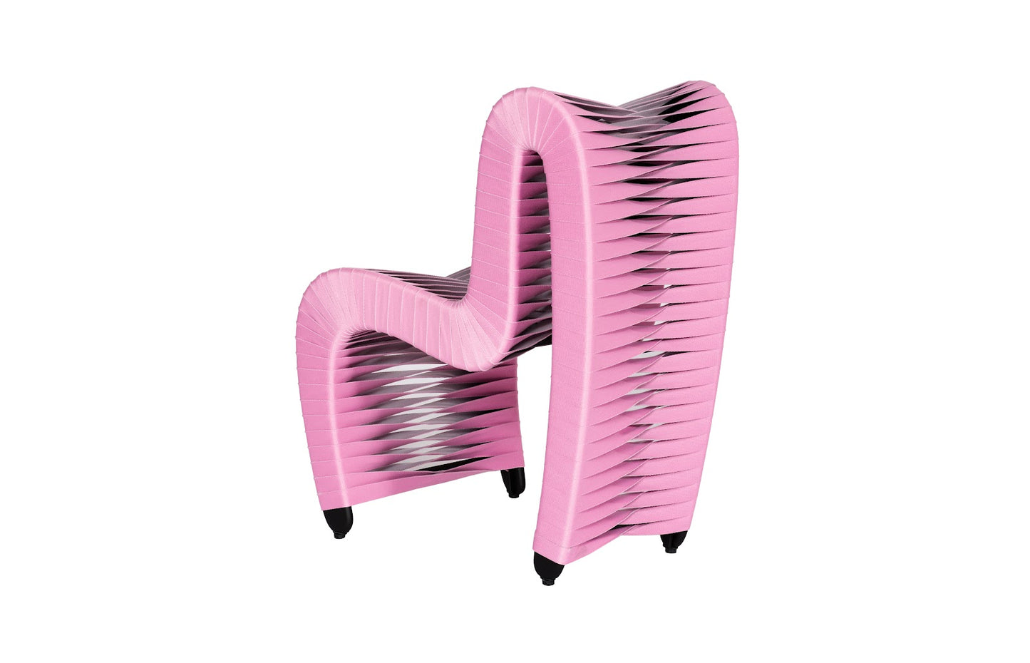 Seat Belt Dining Chair, Pink/White