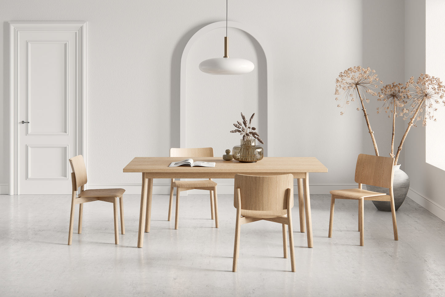 Mia Dining Table / OAK FRAME, OAK MDF TOP