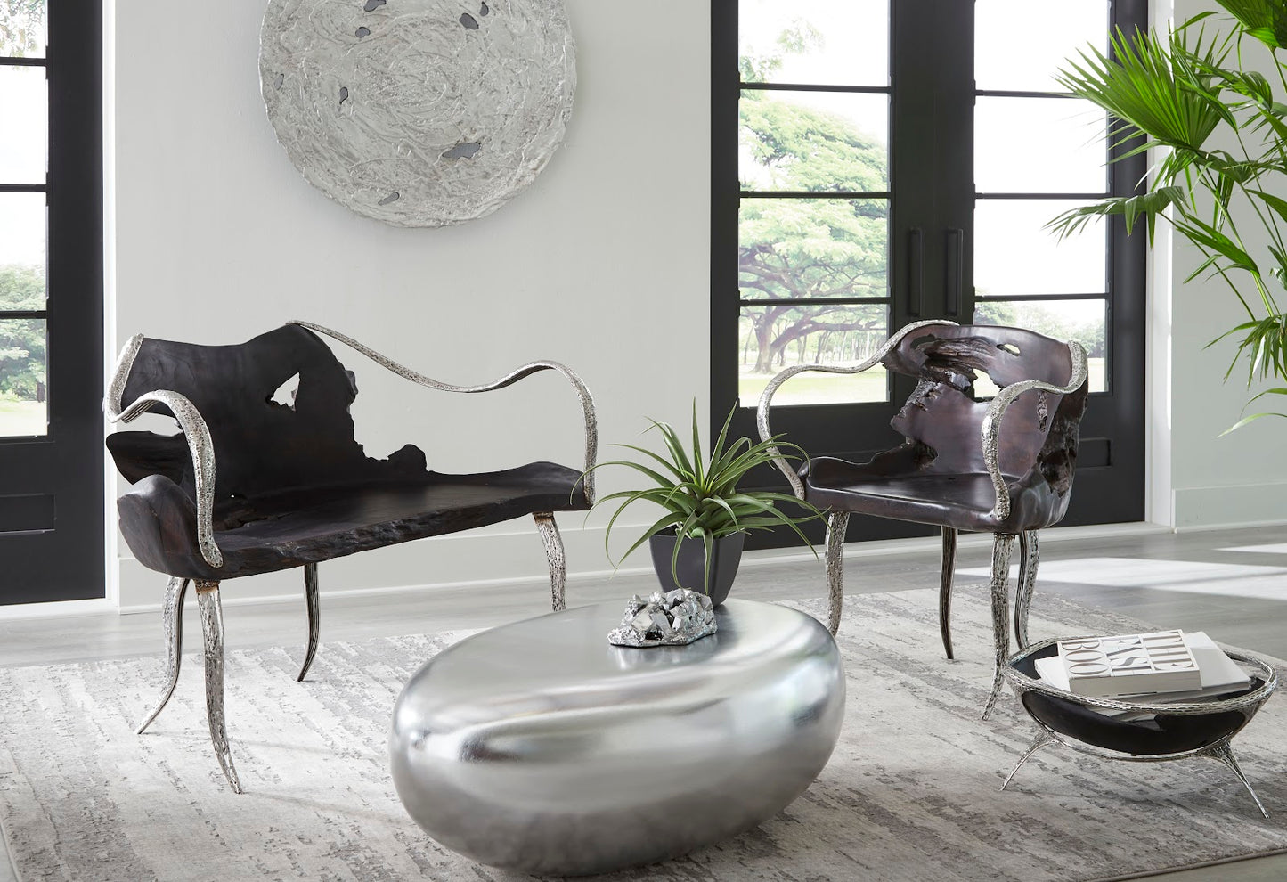 Graven Live Edge Bench, Black