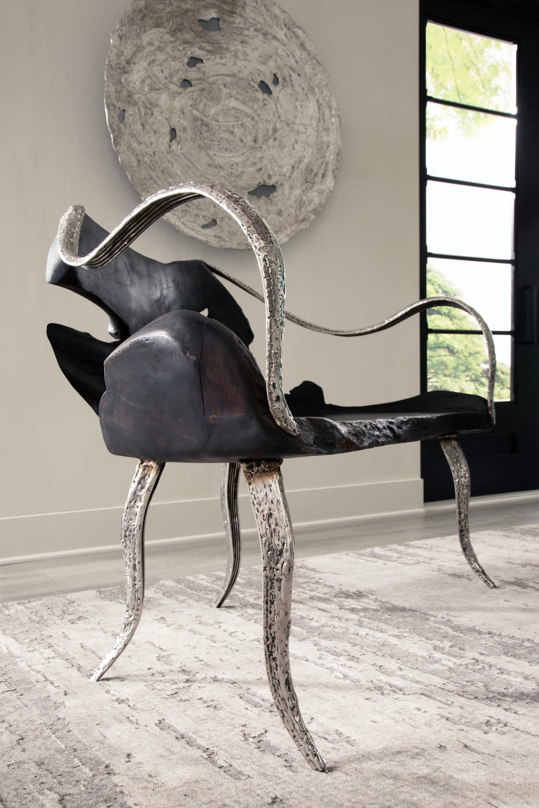 Graven Live Edge Bench, Black