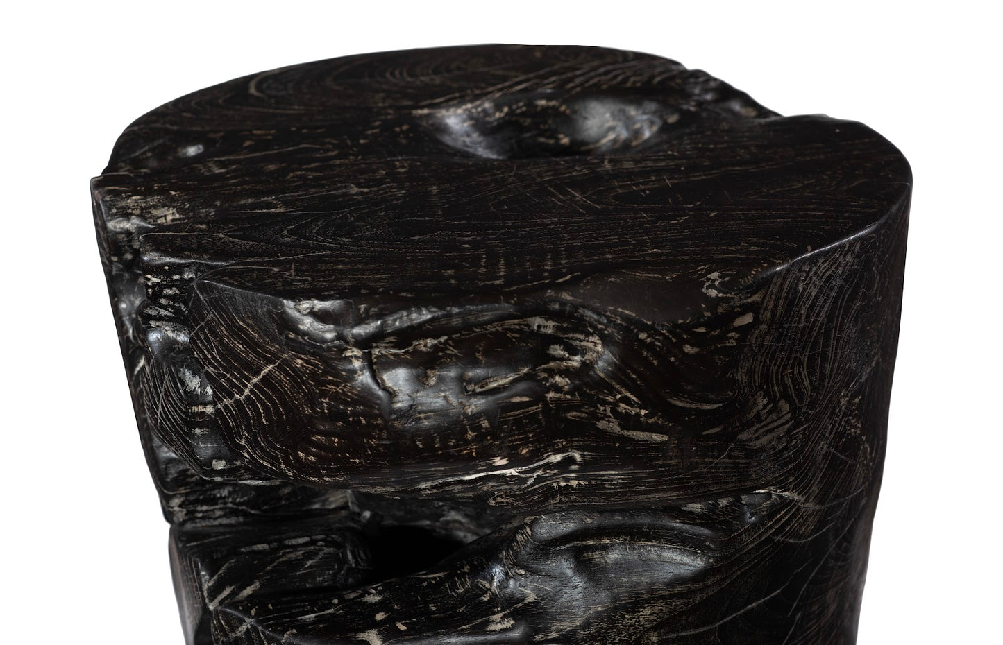 Black Wash Stool, Round