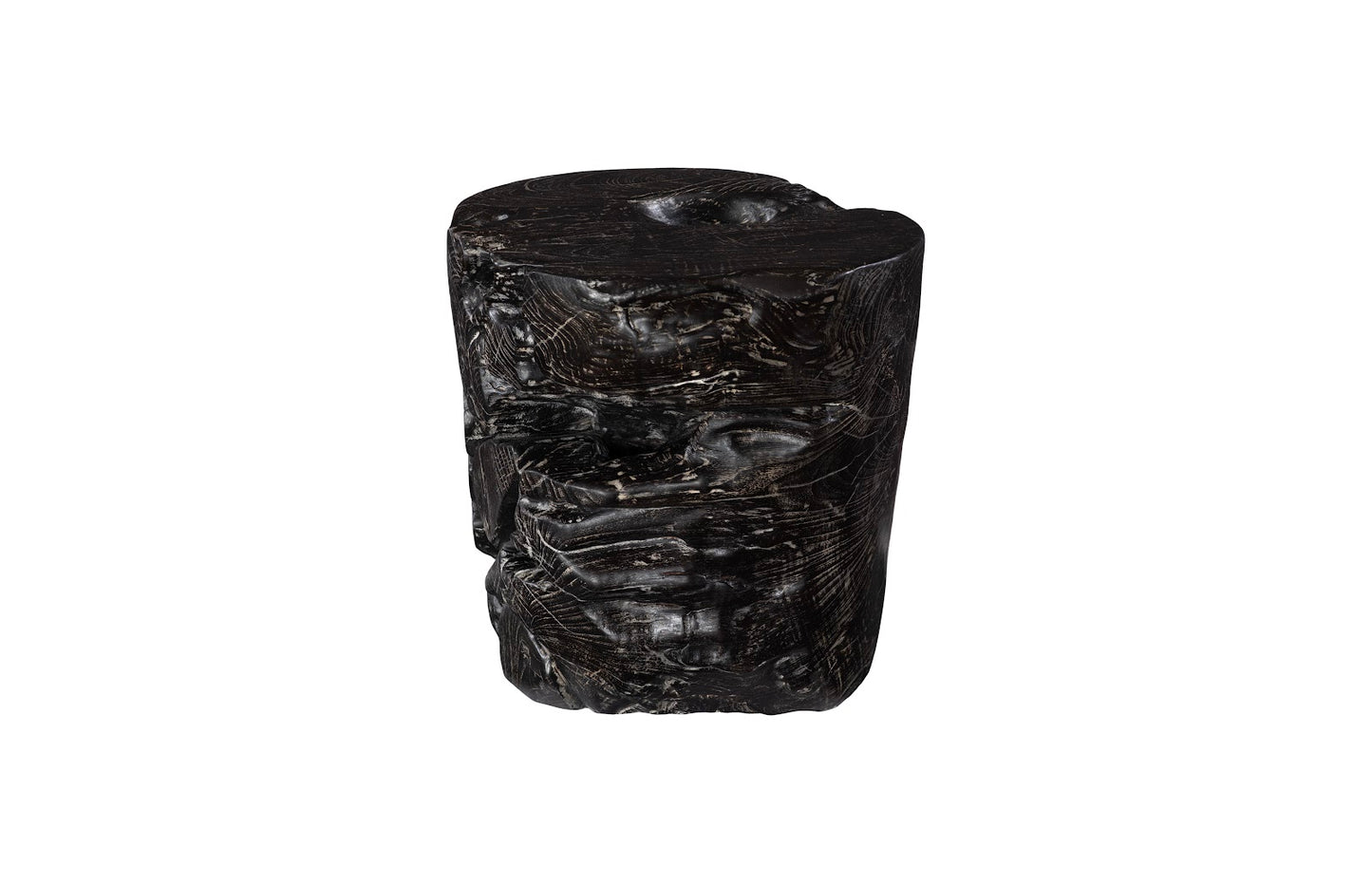 Black Wash Stool, Round
