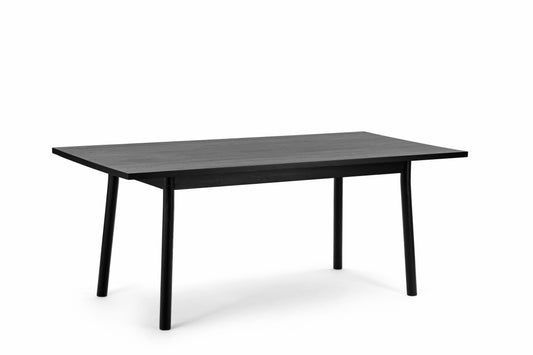 Mia Dining Table / BLACK ASH FRAME, BLACK ASH VENEERED MDF TOP