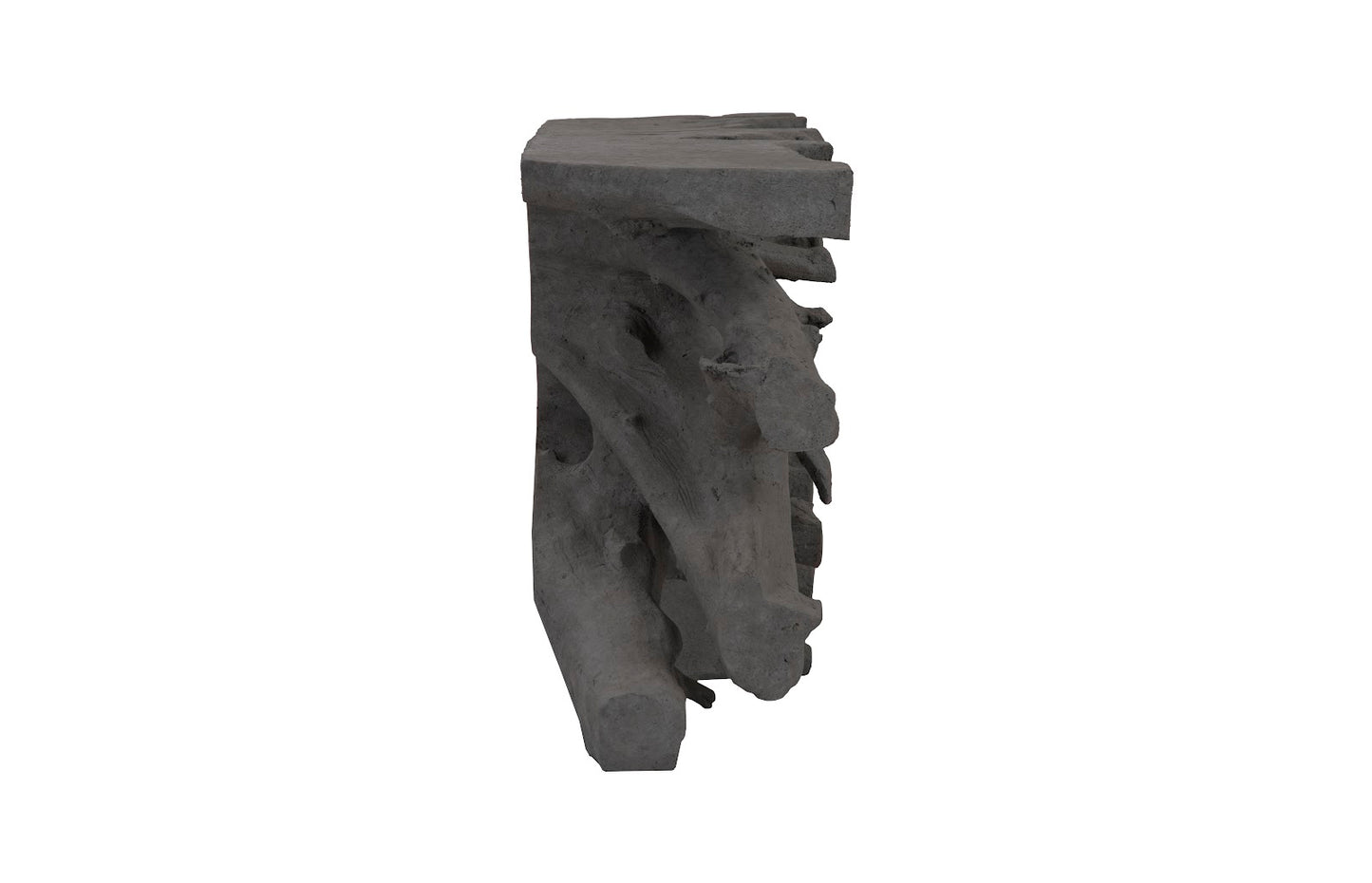Beau Cast Root Console Table, Charcoal Stone