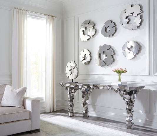 Crazy Cut Console, Stainless Steel, Silver