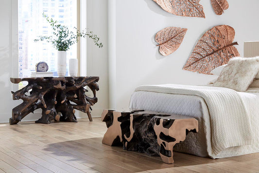 Beau Cast Root Console Table, Bronze