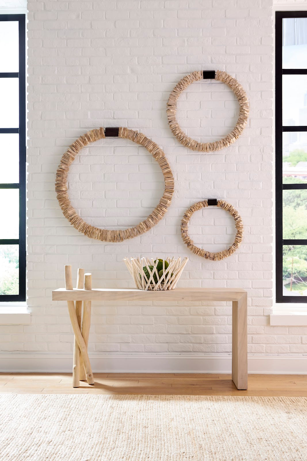 Branch Waterfall Console Table, Bleached