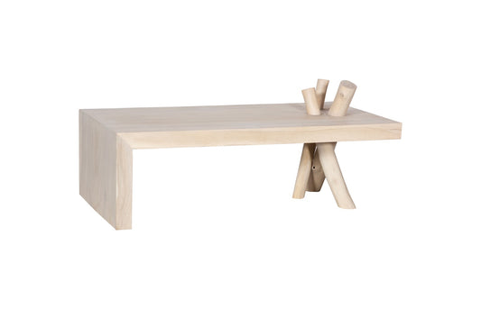 Branch Waterfall Coffee Table, Bleached