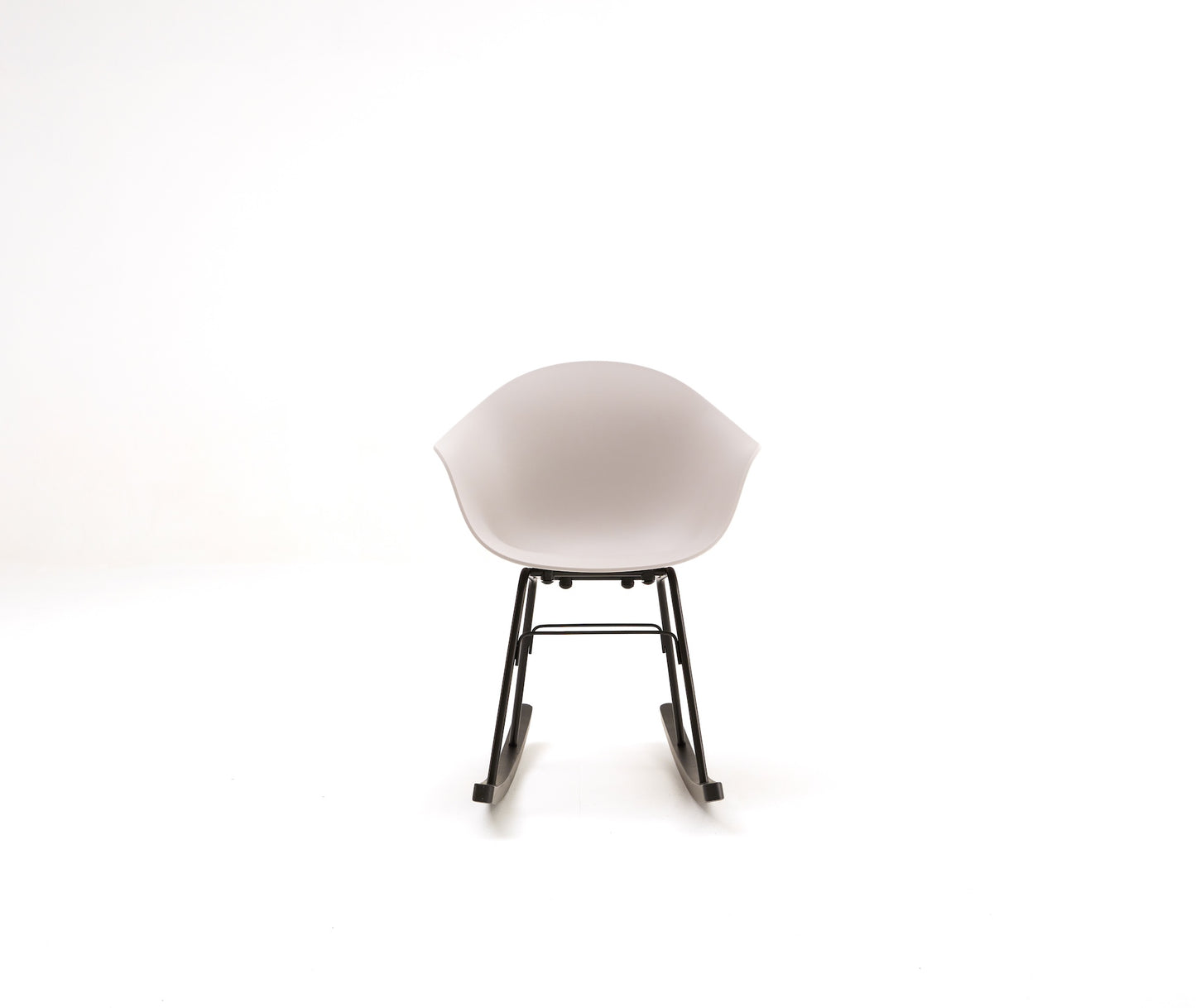 TA Rocking Chair /Black Metal&Wood Base / Cool Grey Seat