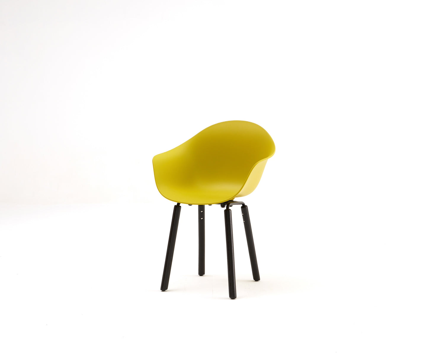 TA Armchair / Yi Base Black Stained Oak / Mustard Seat
