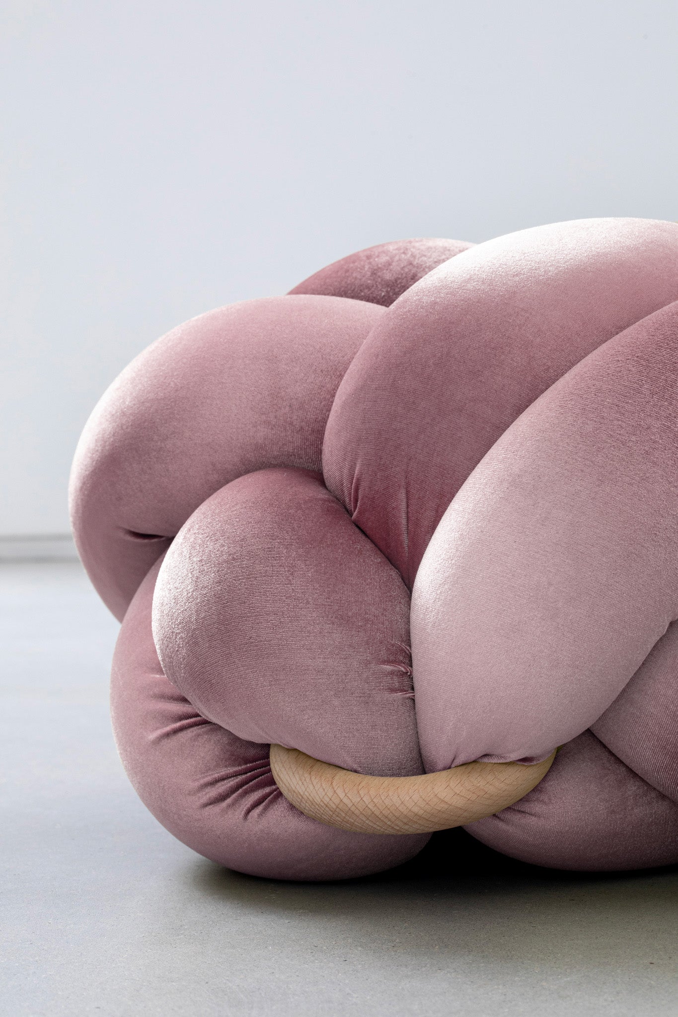 (L) Mauve Knot Ottoman