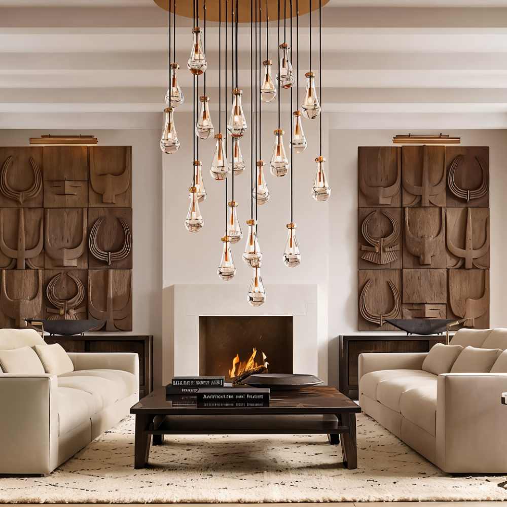 Pulcher Glass Tears Chandelier