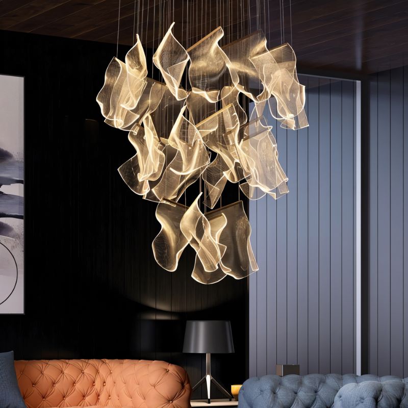 Sheets Chandelier (Rectangle Ceiling Mount)