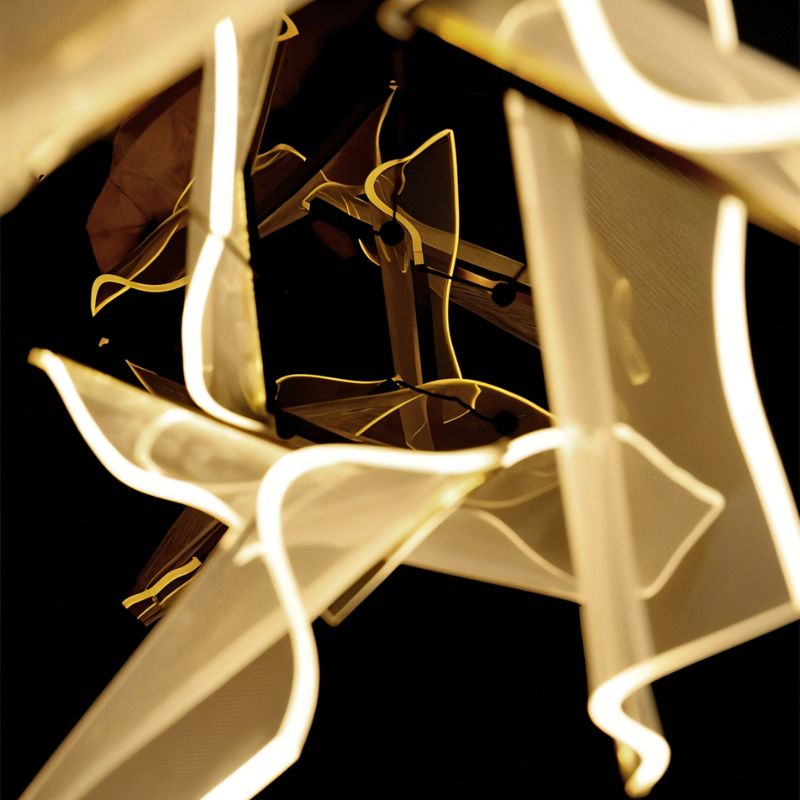 Sheets Chandelier (Round Ceiling Mount)