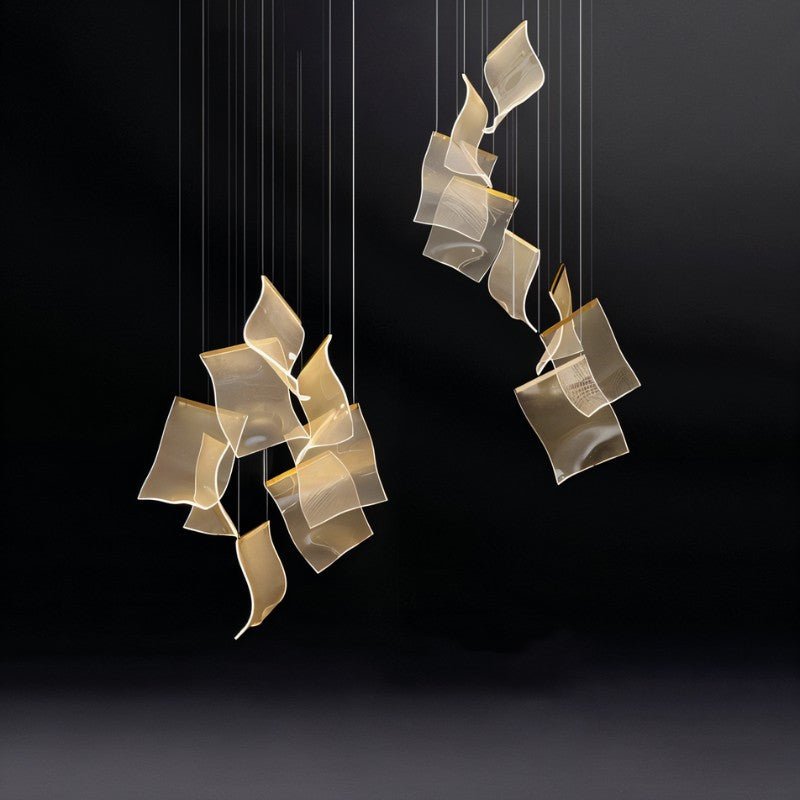 Sheets Chandelier (Round Ceiling Mount)