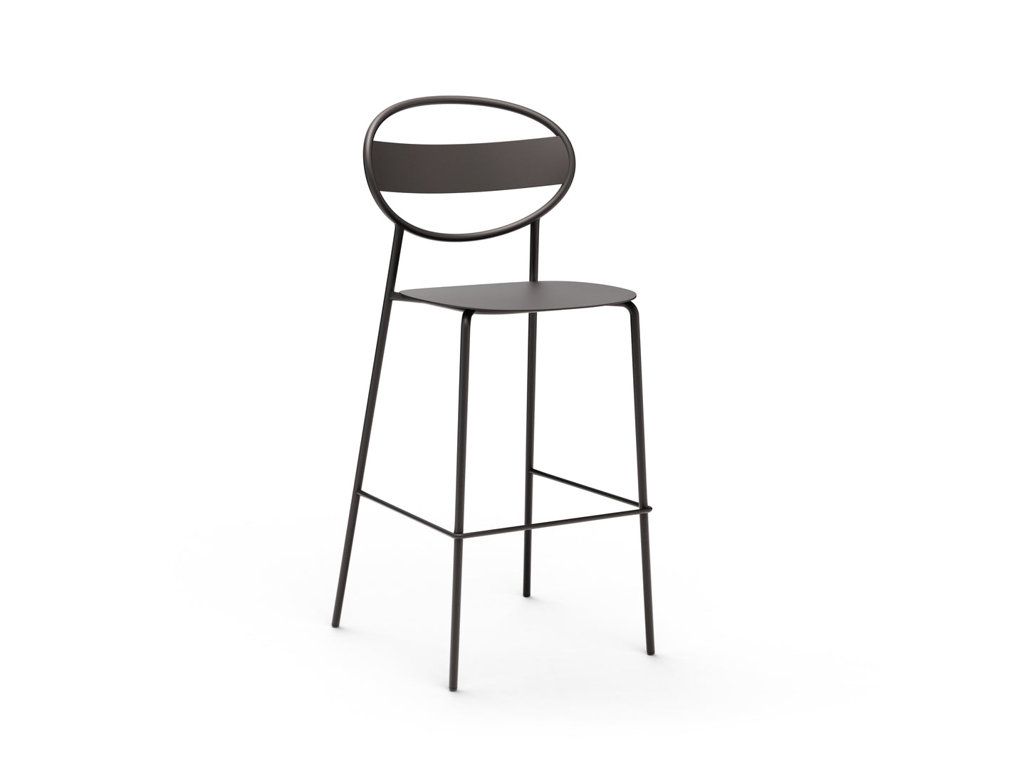 Sole Counter Stool All Metal Black