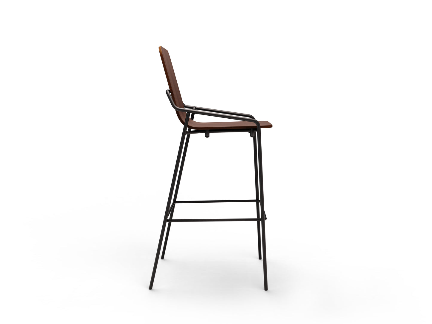 Dupont Counter Stool With Black -Walnut