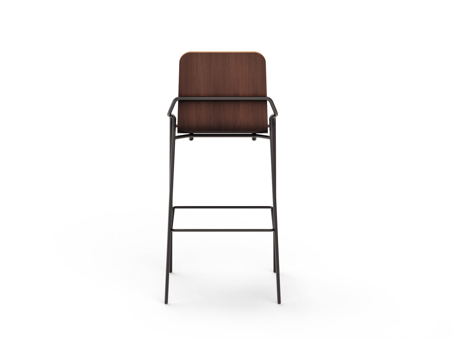 Dupont Counter Stool With Black -Walnut