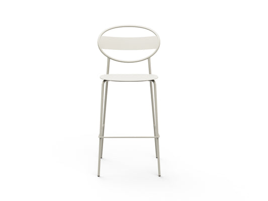 Sole Counter Stool All Metal White