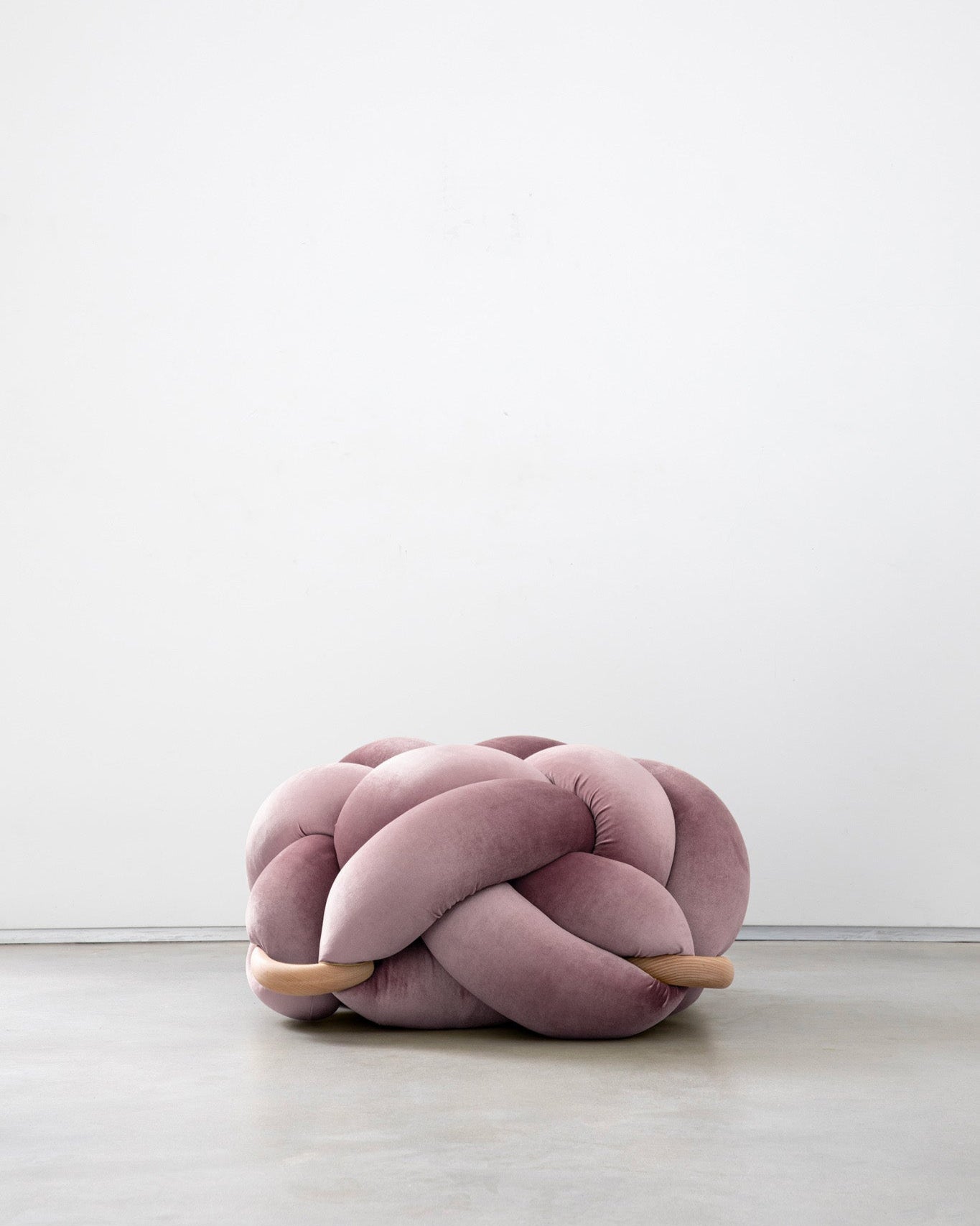 (L) Mauve Knot Ottoman