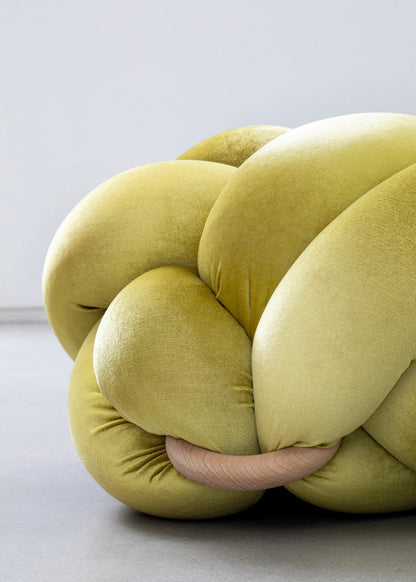 (L) Citron Knot Ottoman