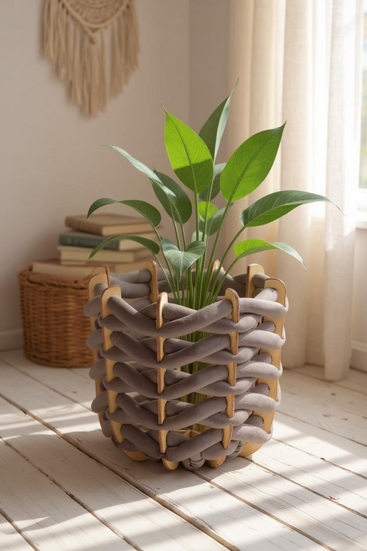 (M) Hull Basket in Graphite Ultra suede