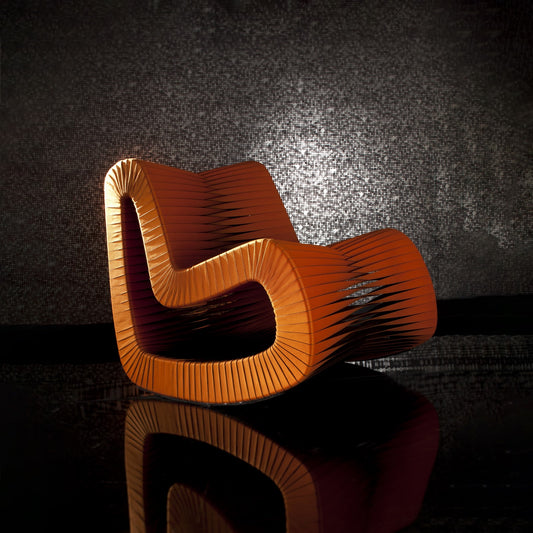 Seat Belt Rocking Chair, Orange