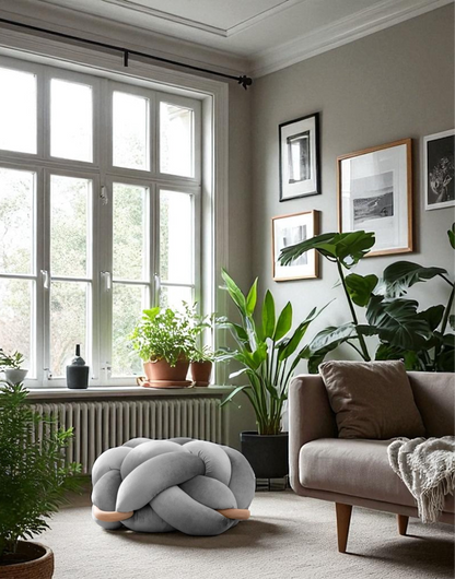 (L) Sterling Silver Knot Ottoman