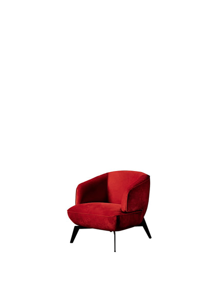 Mersin Accent Chair /Red Velvet