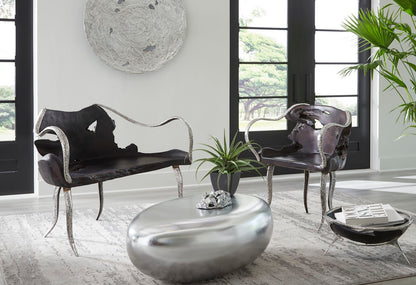 Graven Live Edge Bench, Black