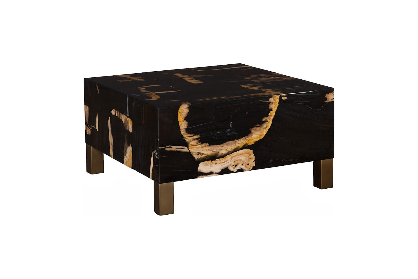 Petramosaic Coffee Table, With Brass Leg
