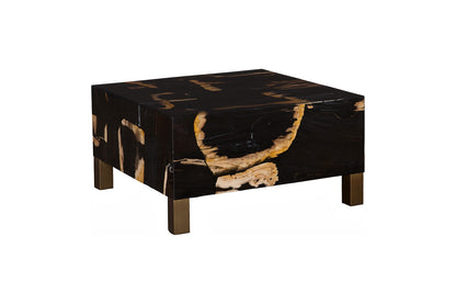 Petramosaic Coffee Table, With Brass Leg
