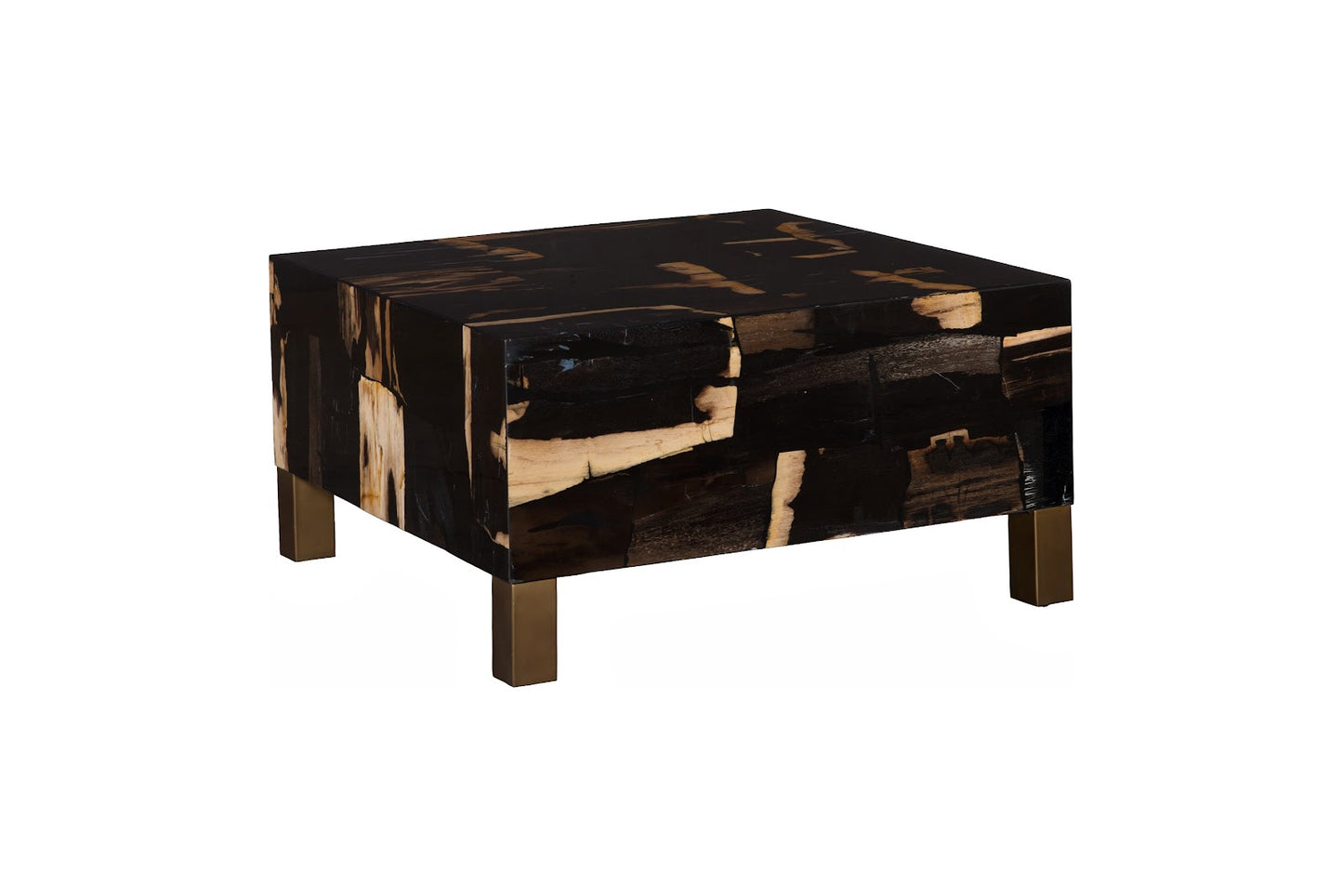 Petramosaic Coffee Table, With Brass Leg