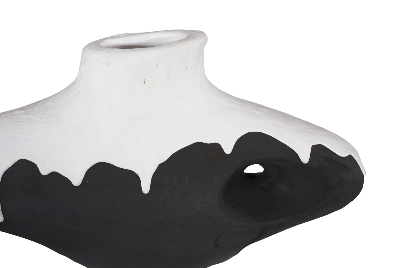 Porcelain Drip Vase, Wide