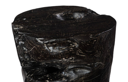Black Wash Stool, Round