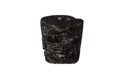 Black Wash Stool, Round