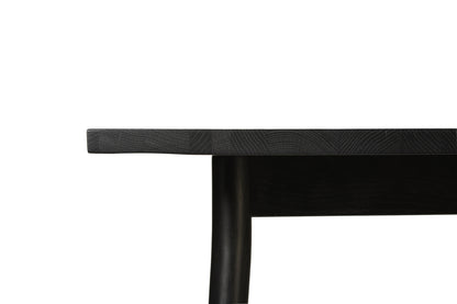 Mia Dining Table / BLACK ASH FRAME, BLACK ASH VENEERED MDF TOP