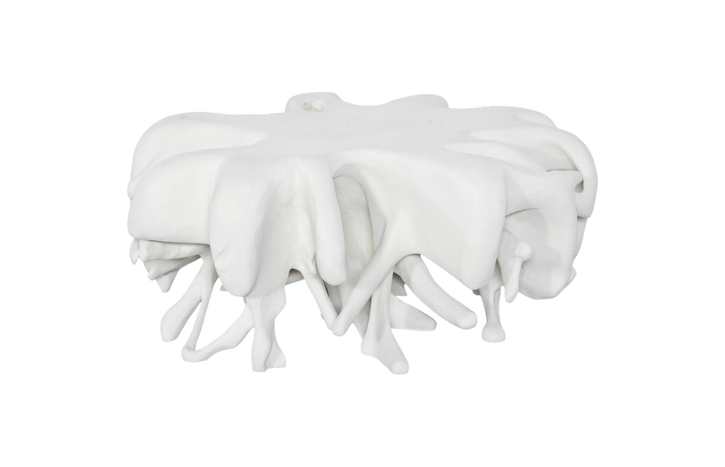 Cast Coffee Table Round, White Stone