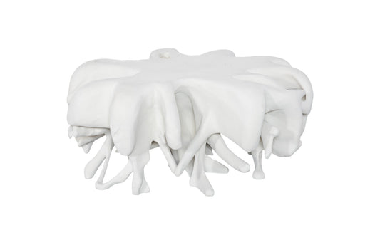 Cast Coffee Table Round, White Stone