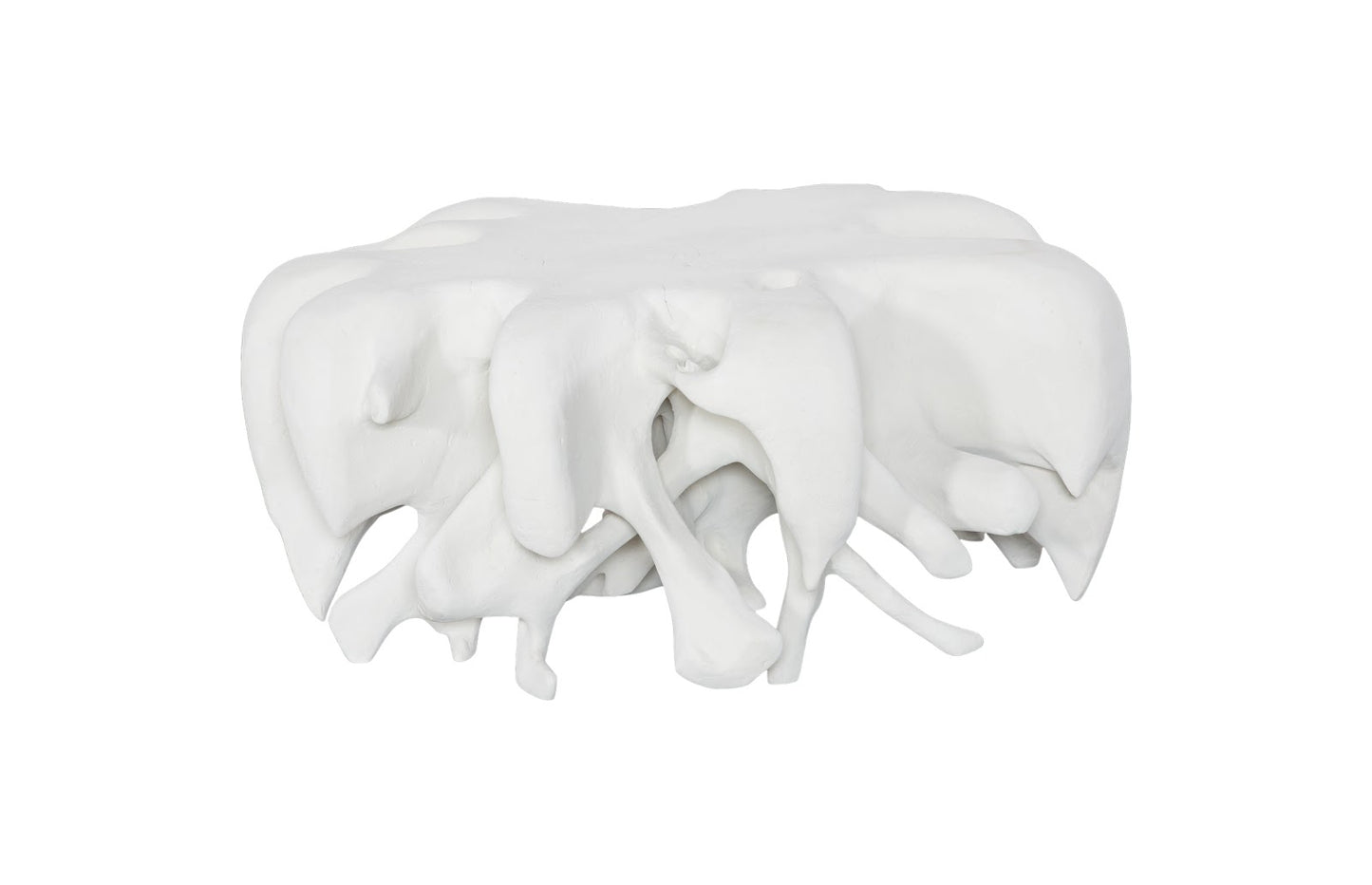 Cast Coffee Table Round, White Stone