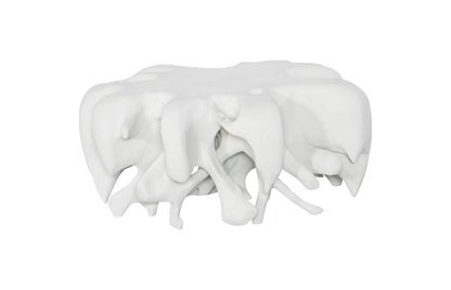 Cast Coffee Table Round, White Stone