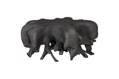 Cast Coffee Table, Round, Charcoal Stone