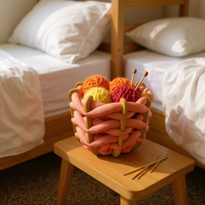 (S) Hull Basket in Red Earth Ultra suede