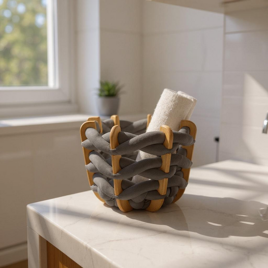 (S) Hull Basket in Graphite Ultra suede