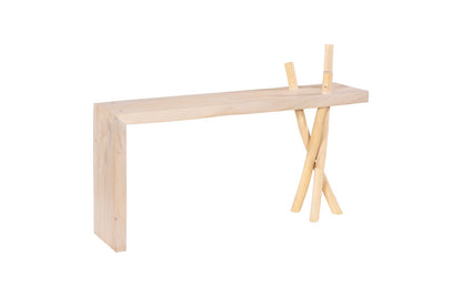 Branch Waterfall Console Table, Bleached