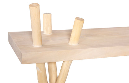 Branch Waterfall Console Table, Bleached