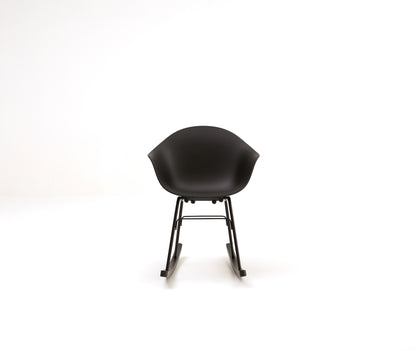 TA Rocking Chair /Black Metal&Wood Base / Black Seat