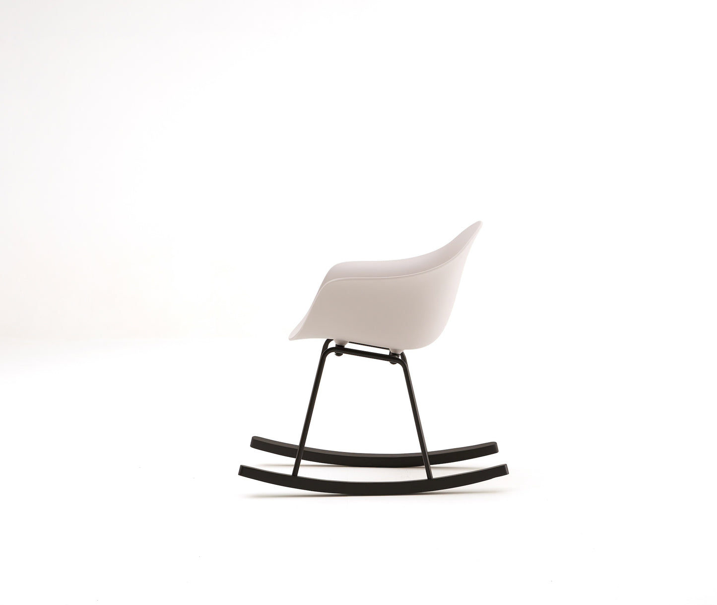 TA Rocking Chair /Black Metal&Wood Base / Cool Grey Seat